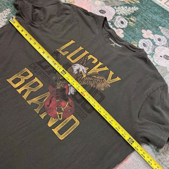 Lucky Brand Men’s XXL T Shirt Graphic Tee 2XL Gray Cotton Short Sleeve - Picture 5 of 9